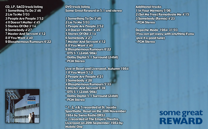 depeche mode - some great reward - remastered